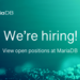 MariaDB plc is hiring for work from home roles