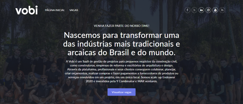 Vobi is hiring for remote Analista de Vendas Consultivas (Inside Sales) - Engenharia Civil e Arquitetura