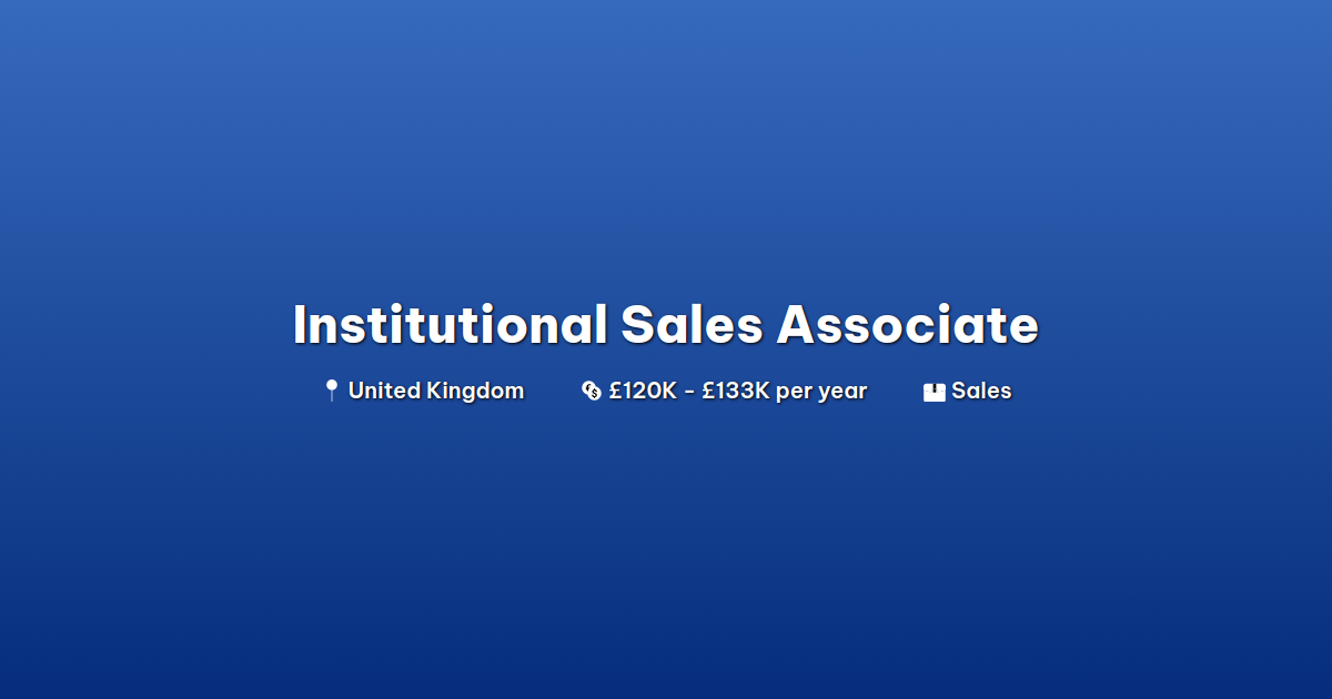 Institutional Sales Associate at Coinbase Careers Page
