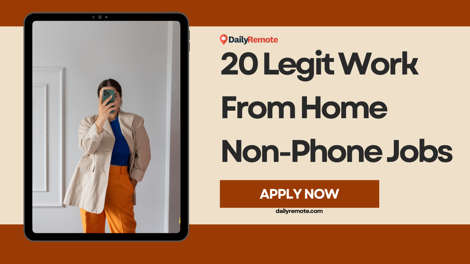 20 Legit Work From Home NonPhone Jobs